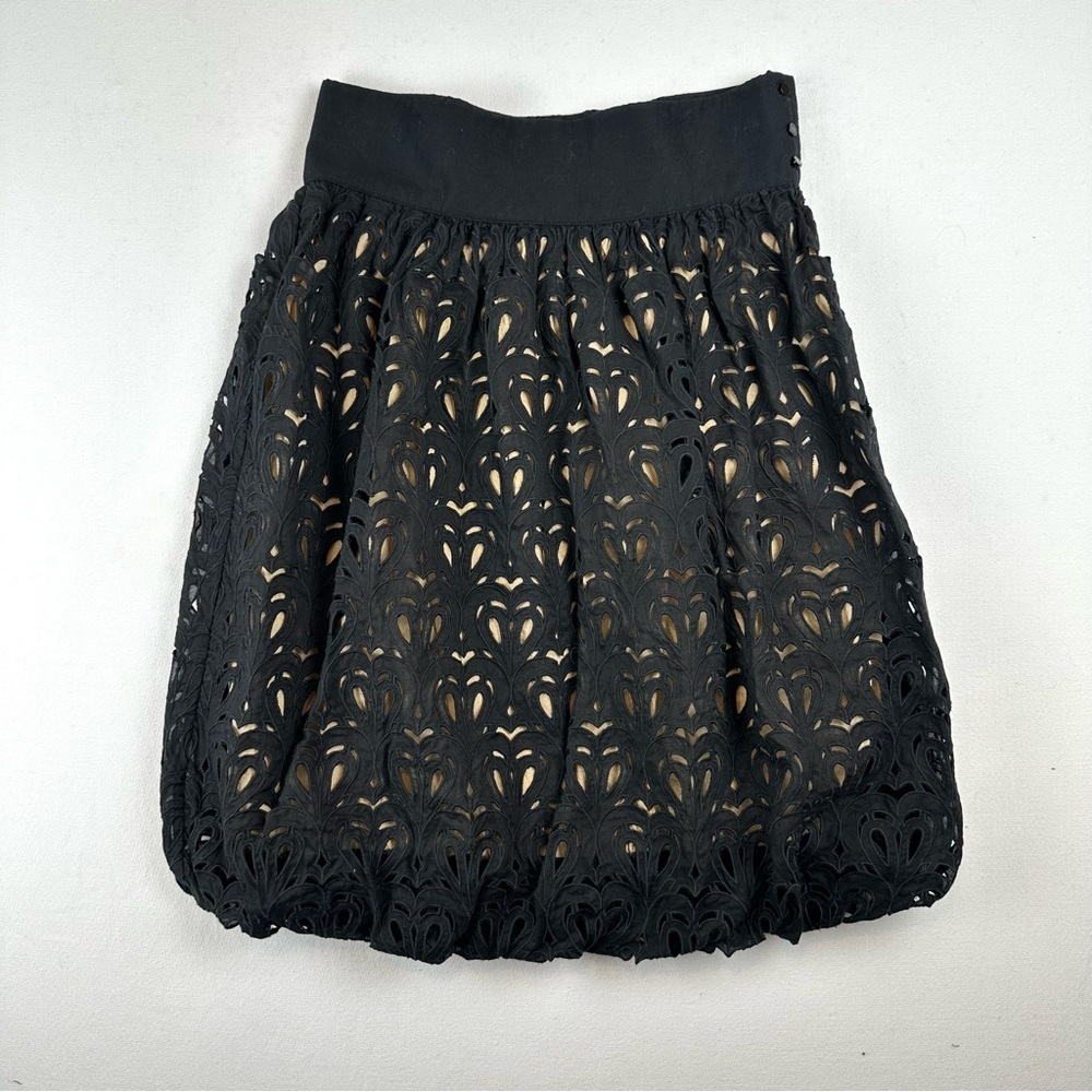 Catherine Malandrino Eyelet Lace Bubble Skirt Office Career Party